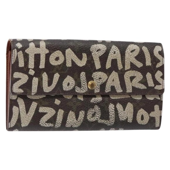 LOUIS VUITTON Monogram Graffiti Porte Monnaie Credit White M92189 LV Auth 141190 - Picture 1 of 16